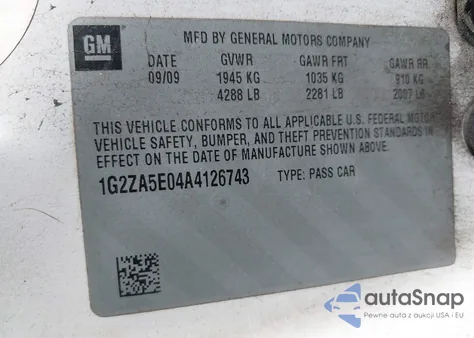 2010 Pontiac G6 from USA, damaged, VIN 1G2ZA5E04A4126743